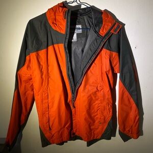 COLUMBIA orange & grey lightweight coat